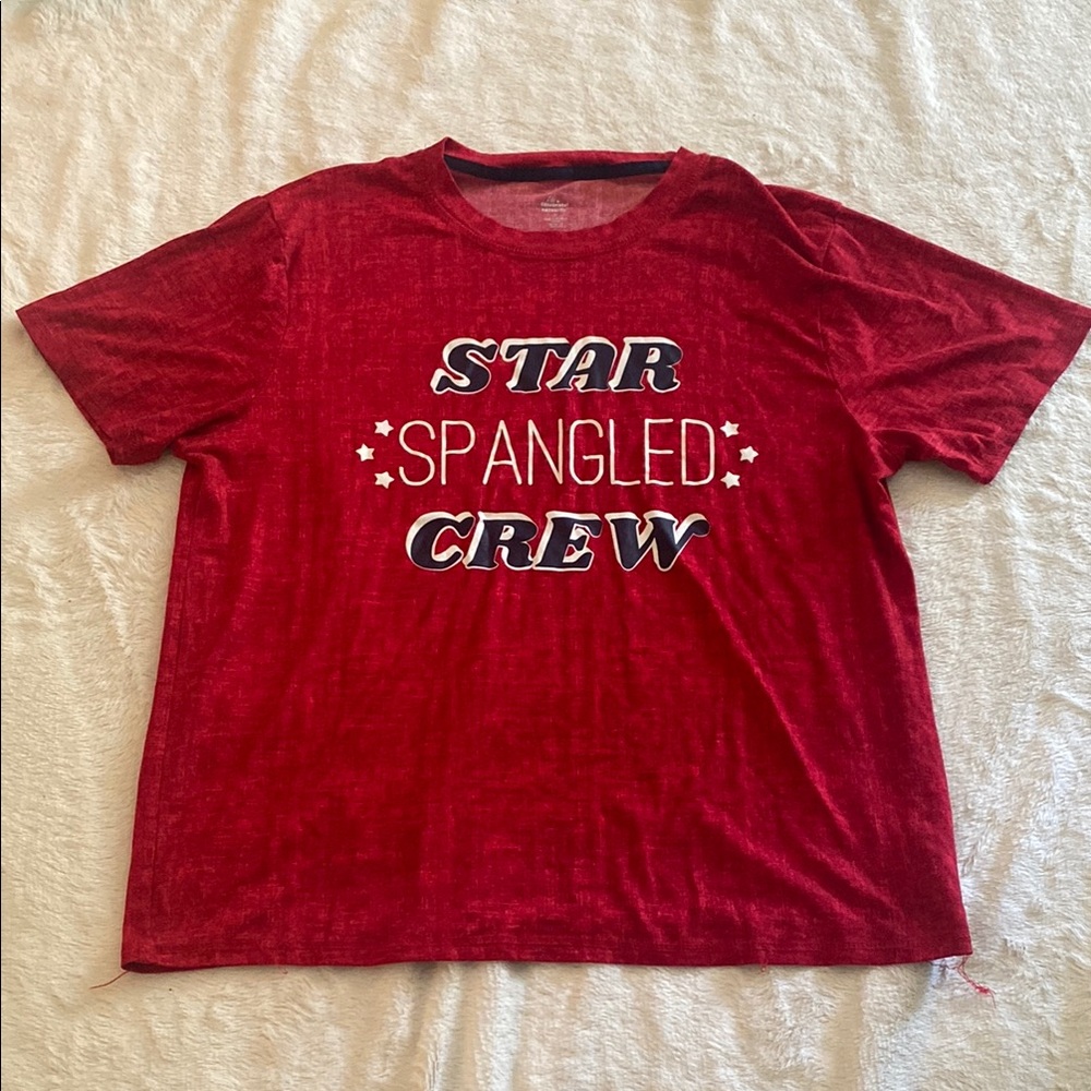 Red Short Sleeve Tee Star Spangled Crew